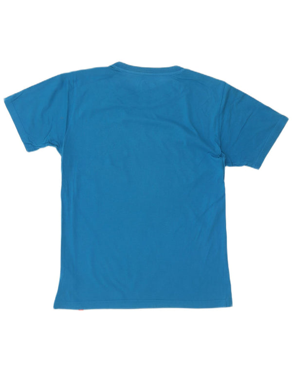 New Balance Hombre Camiseta Gráfica Top Algodón Azul Medio