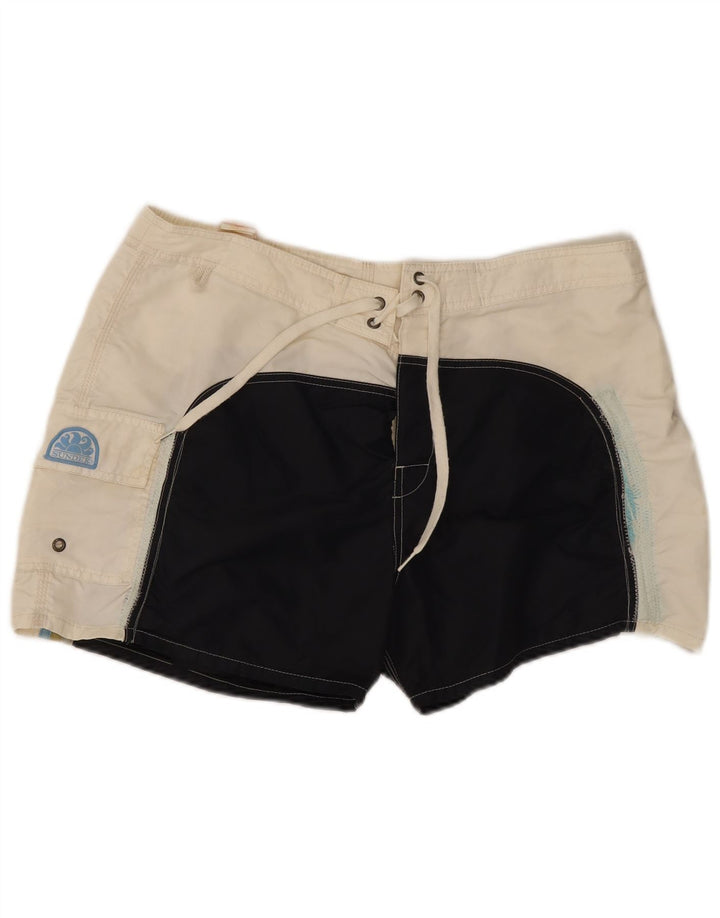 Sundek Bañador Corto De Hombre De Nylon Color Block Blanco Grande