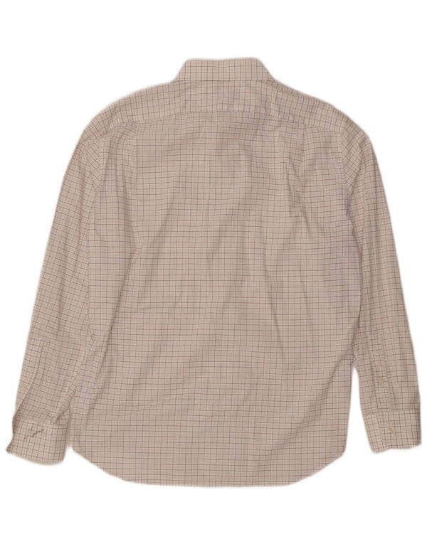J. CREW Camisa delgada para hombre Talla 17 1/2 XL Algodón a cuadros blanco