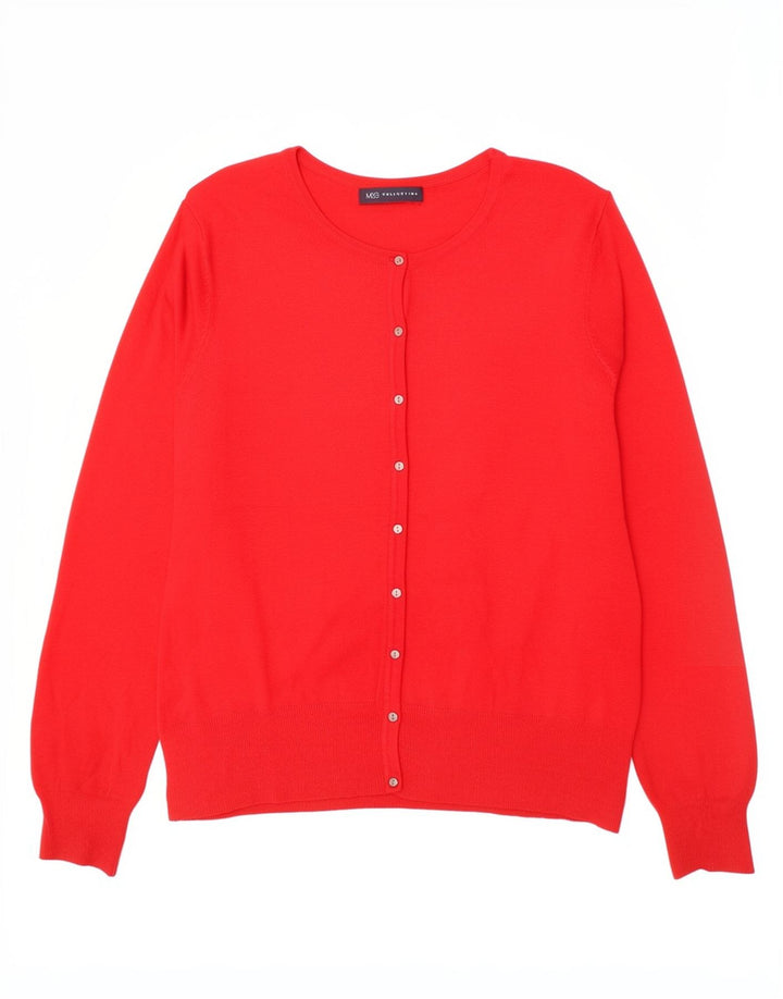 Marks & Spencer - Cárdigan para mujer, talla 40, color rojo mediano