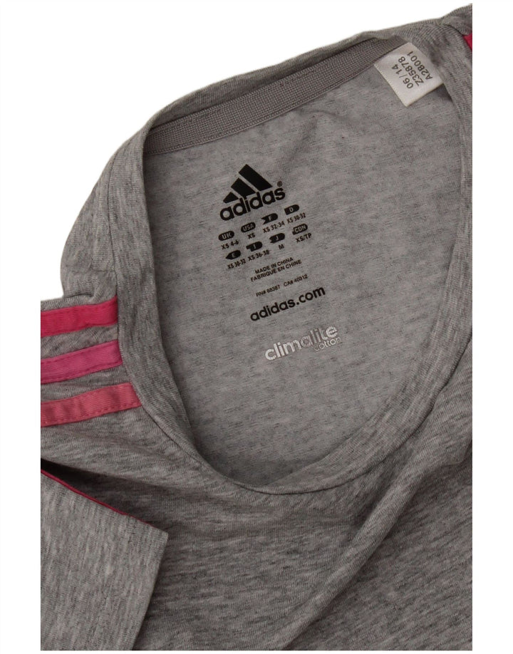 Adidas Mujer Climalite Camiseta Top UK 4/6 XS Gris
