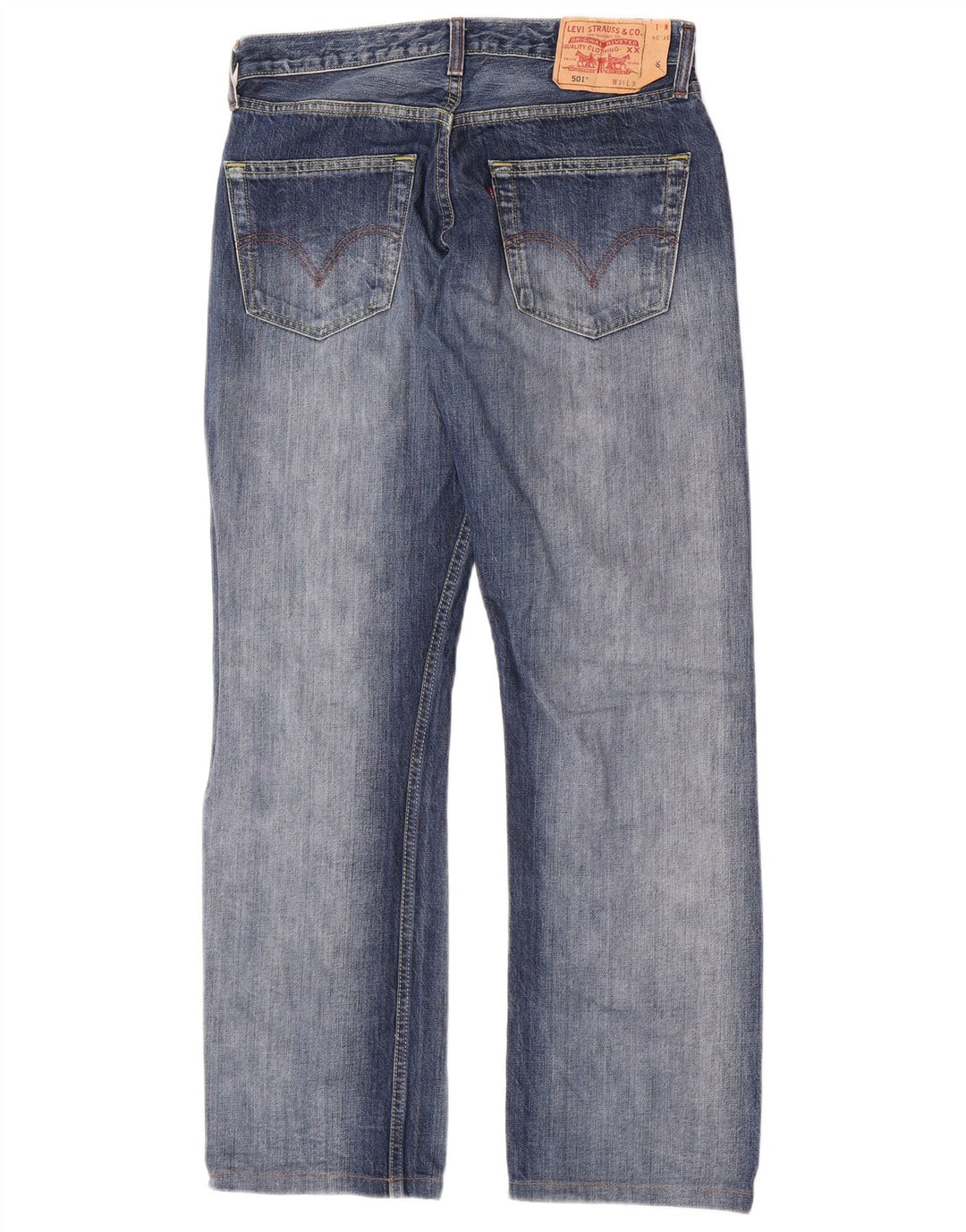 Levi's Hombre 501 Vaqueros Rectos W31 L30 Algodón Azul