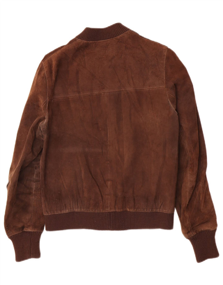 Vintage hombres ante bomber chaqueta IT 48 marrón medio