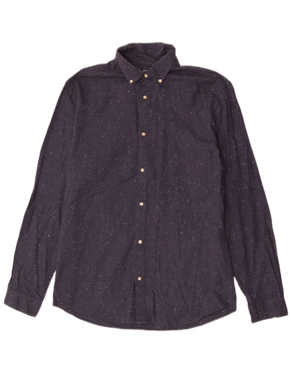 Camisa Jack & Jones Hombre Algodón moteado azul marino mediano