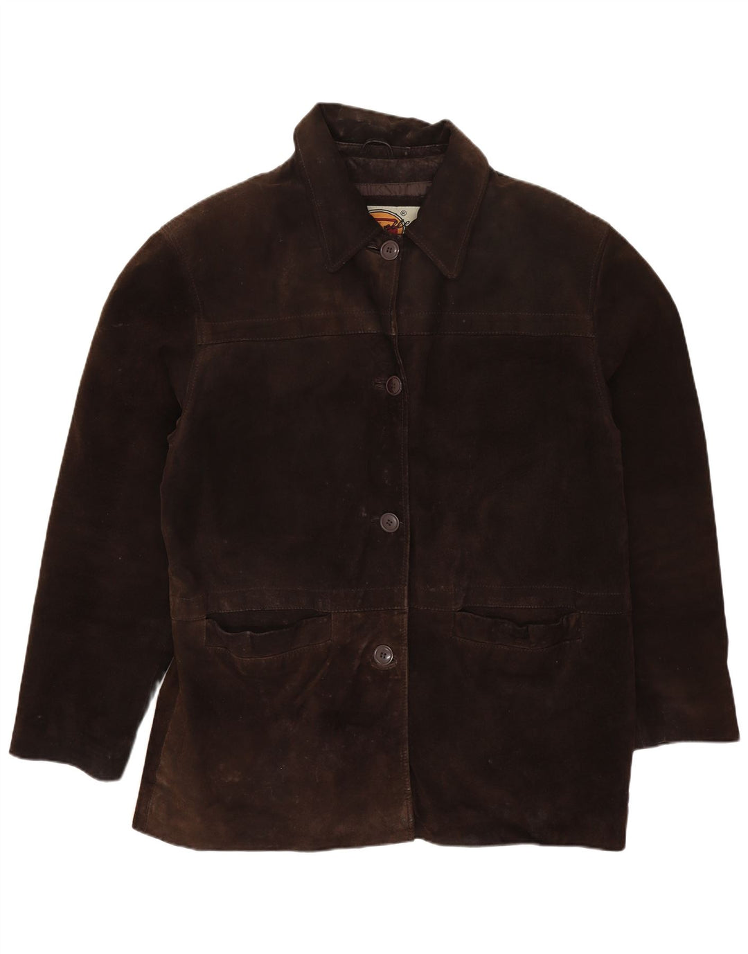 Gapelle Chaqueta de ante extragrande para mujer UK 10 Small Cuero marrón