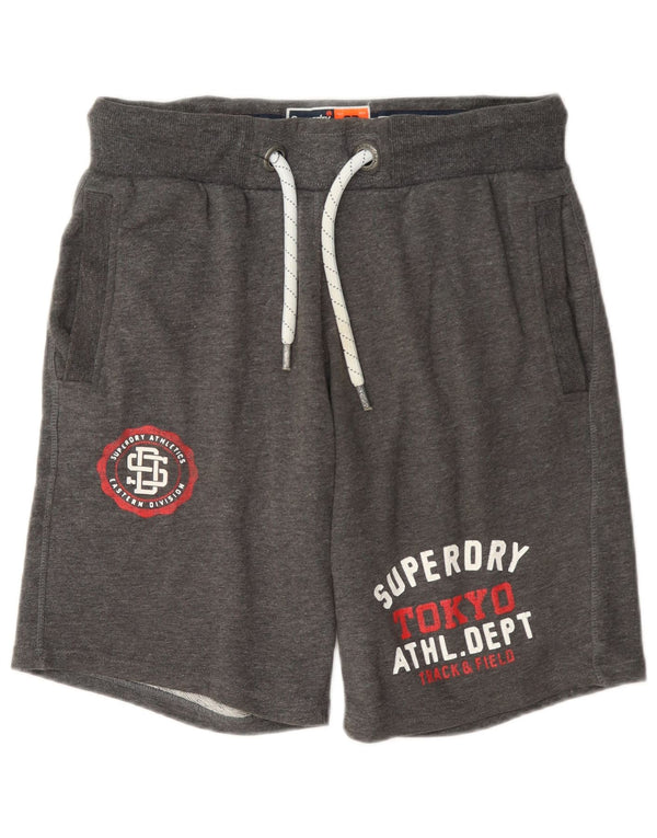 Superdry Shorts deportivos con gráficos para hombre de algodón gris pequeño