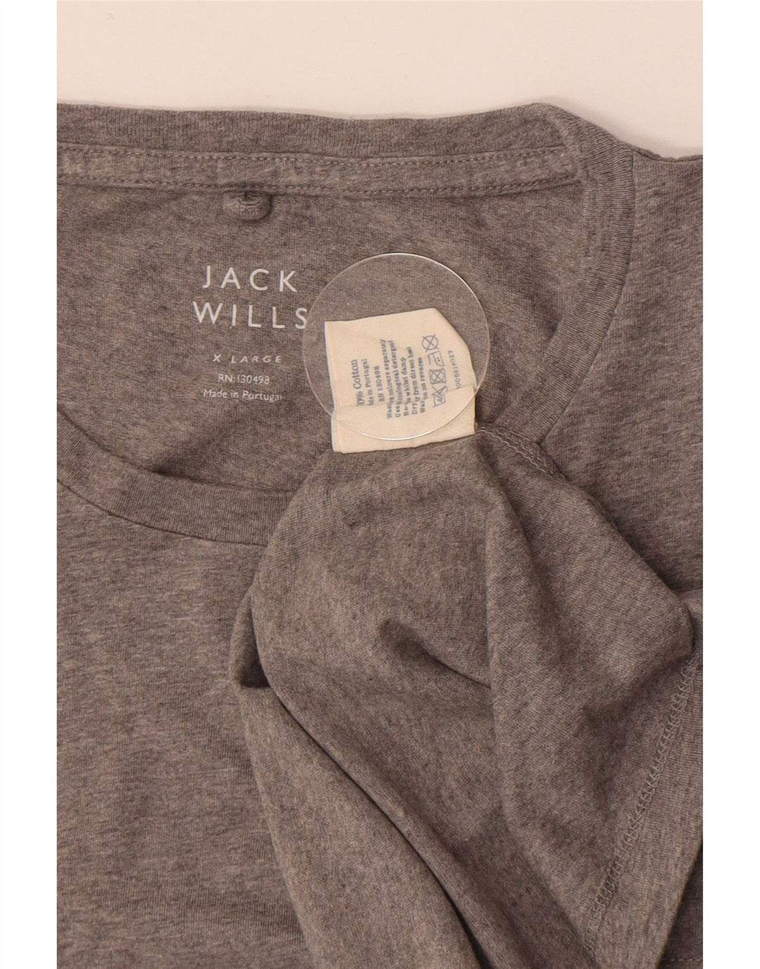 Jack Wills Camiseta Hombre Top XL Algodón Moteado Gris