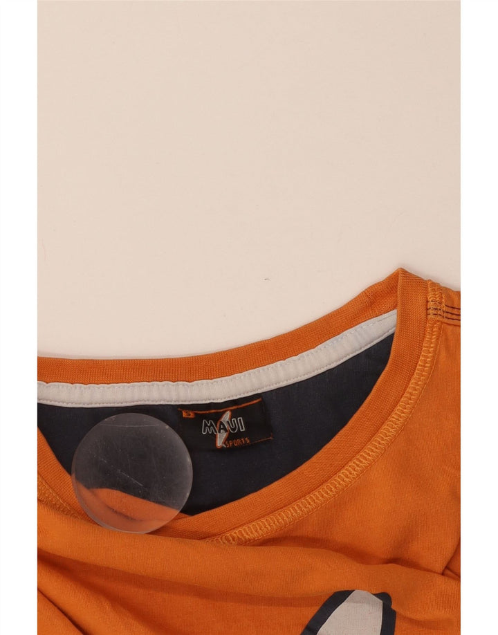 Maui and Sons Camiseta gráfica para mujer Top UK 10 Small Orange Cotton