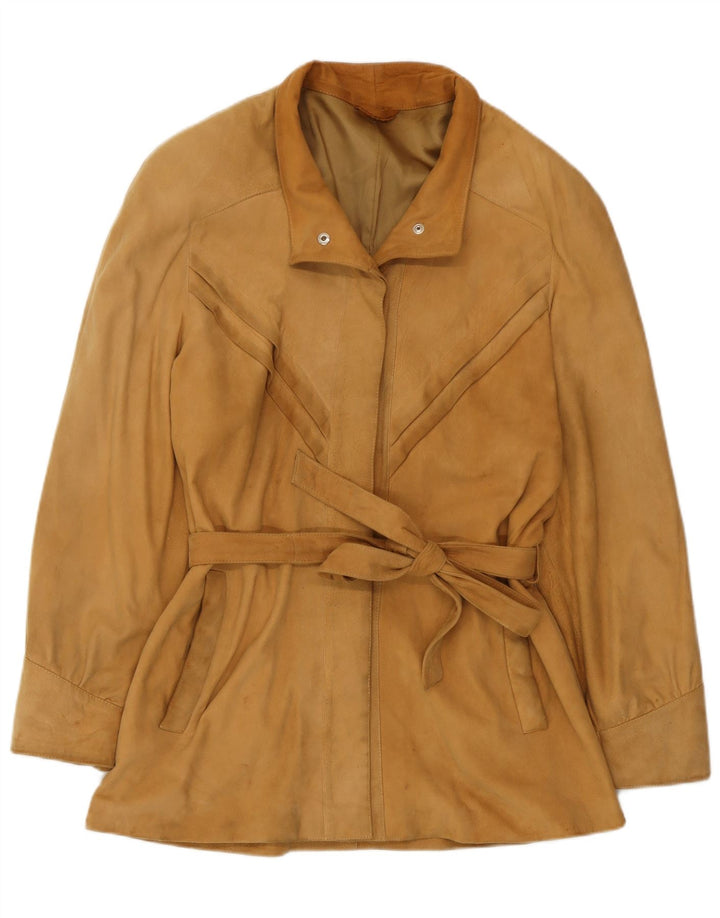 Chaqueta de ante vintage para mujer IT 44 Beige medio