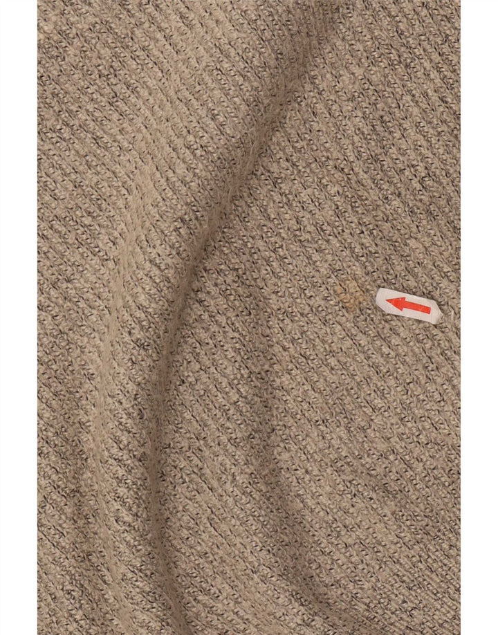 Marks & Spencer - Jersey de cuello redondo para hombre, talla grande, poliamida moteada gris