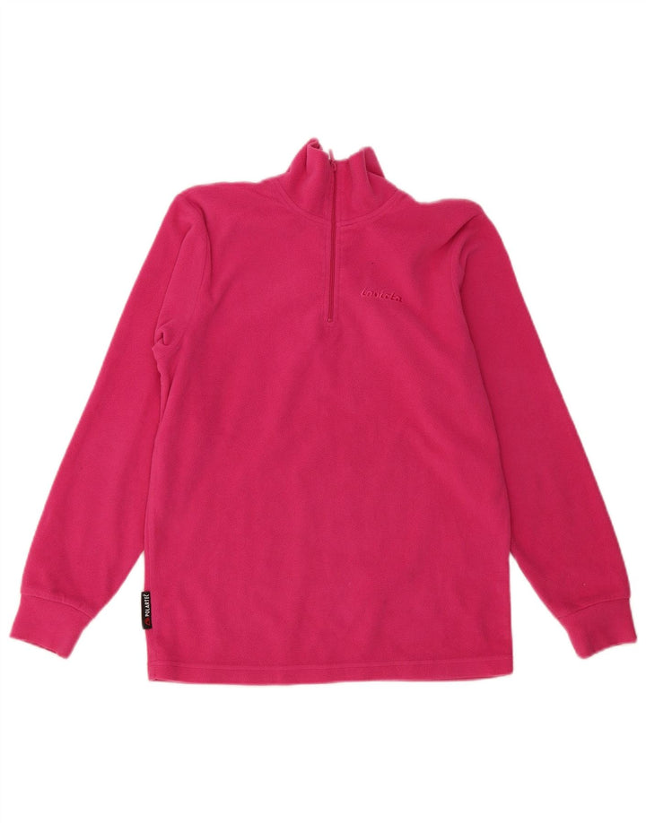 Jersey de forro polar con cuello y cremallera para mujer Invicta UK 12 Poliéster rosa medio