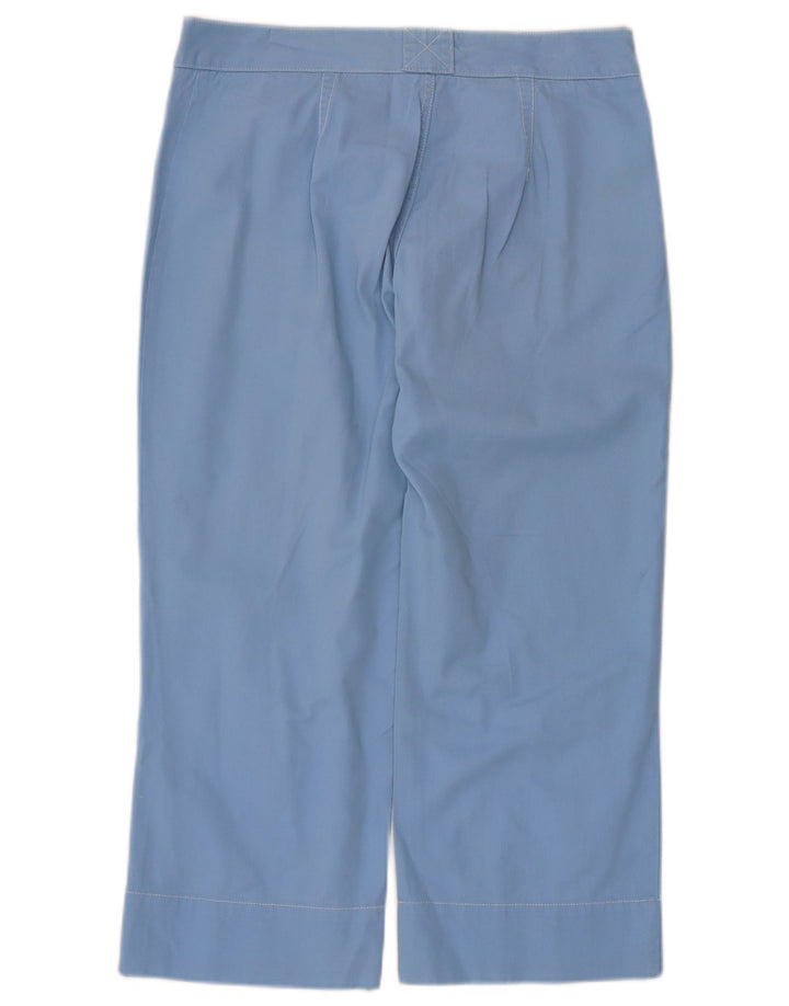 Benetton Mujer Pantalón Corto Recto W30 L23 Algodón Azul