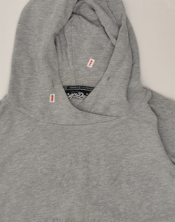 SUPERDRY Womens Hoodie Jumper UK 16 Large Grey Cotton | Vintage Superdry | Thrift | Second-Hand Superdry | Used Clothing | Messina Hembry 