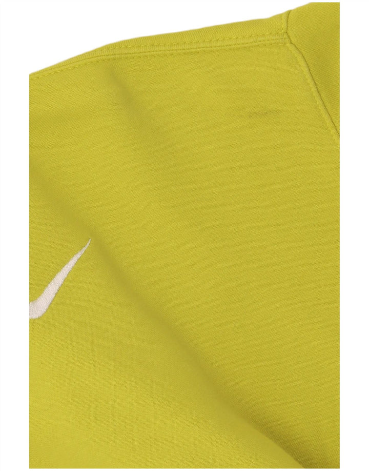 NIKE Jersey con capucha extragrande para mujer UK 6 XS Algodón amarillo