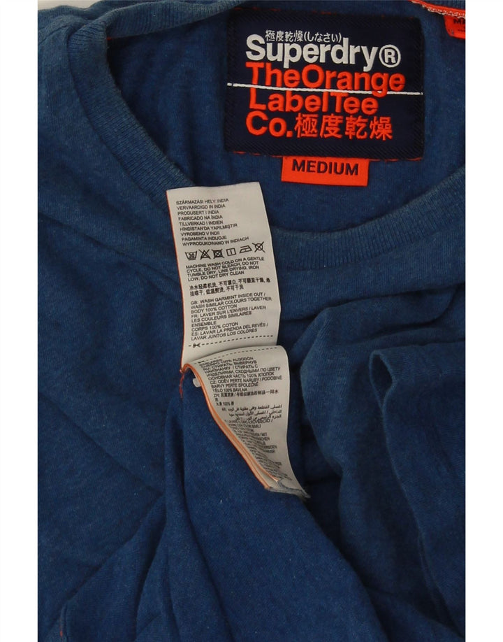 Camiseta Superdry Hombre Top Medium Azul Marino Algodón