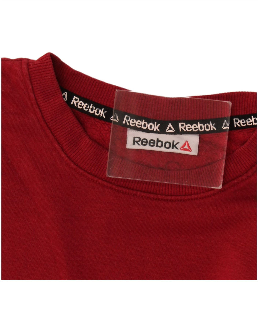 Reebok Sudadera gráfica para hombre Jumper Large Borgoña