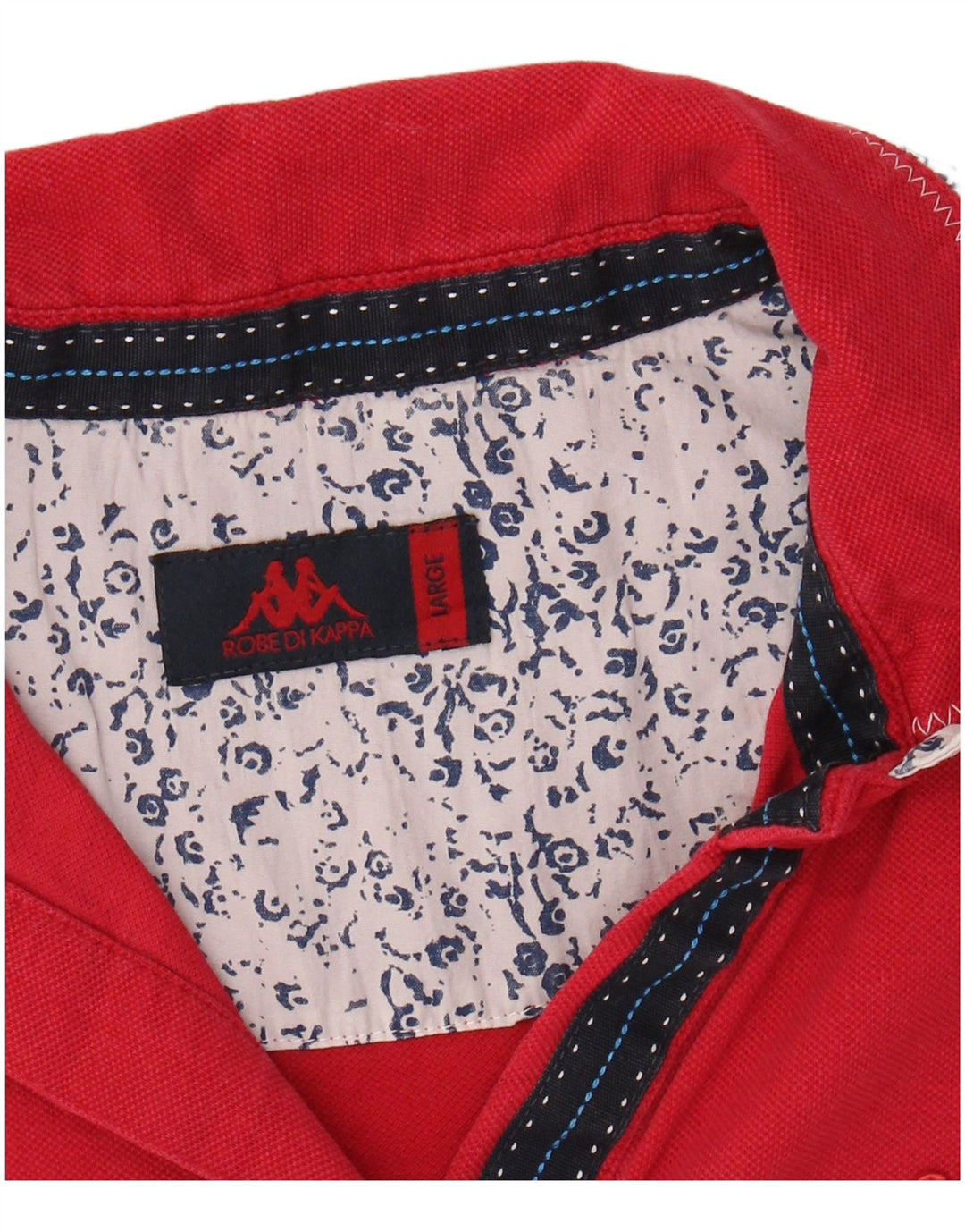 KAPPA Polo para mujer UK 44 Grande Algodón rojo