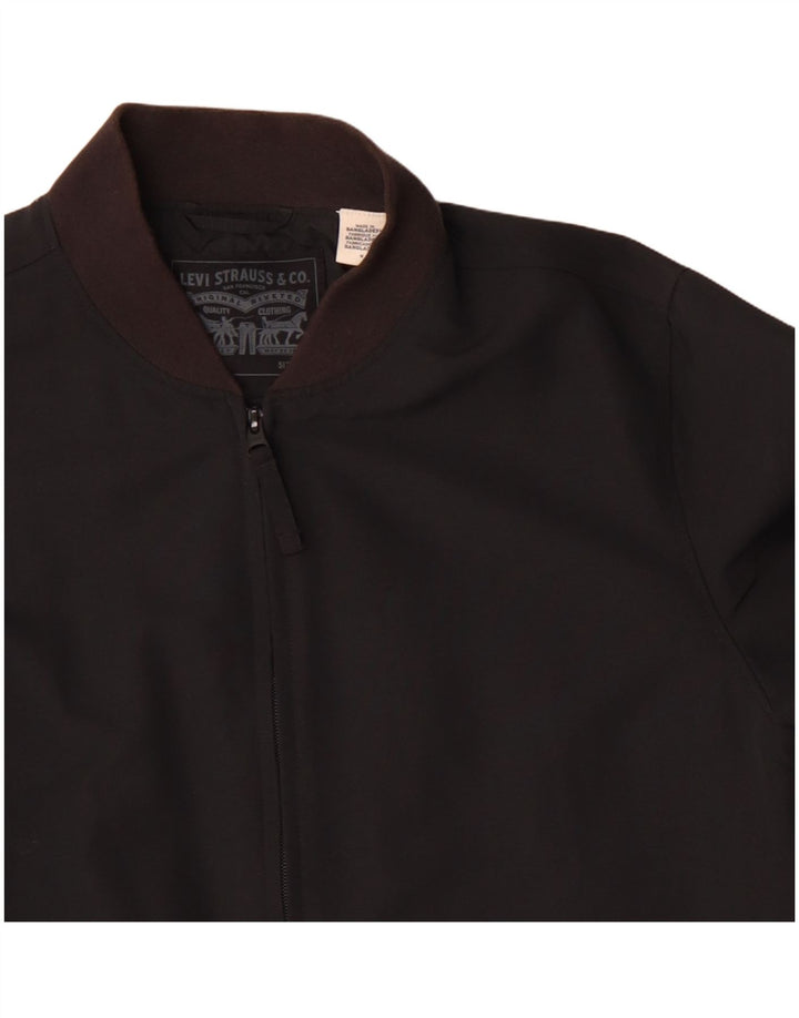 Levi's Chaqueta Bomber para Hombre UK 38 Mediana Poliamida Negra