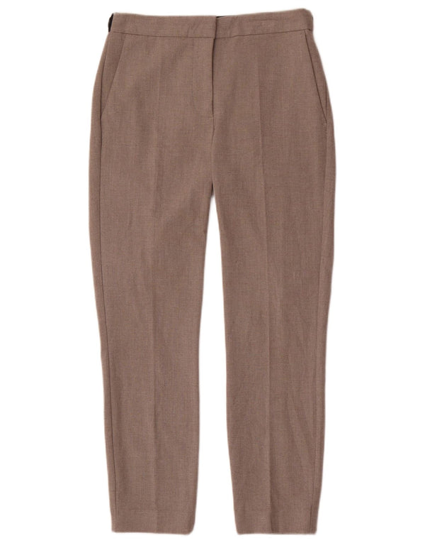 Zara Mujer Pantalón Chino Slim Small W28 L26 Poliéster Gris