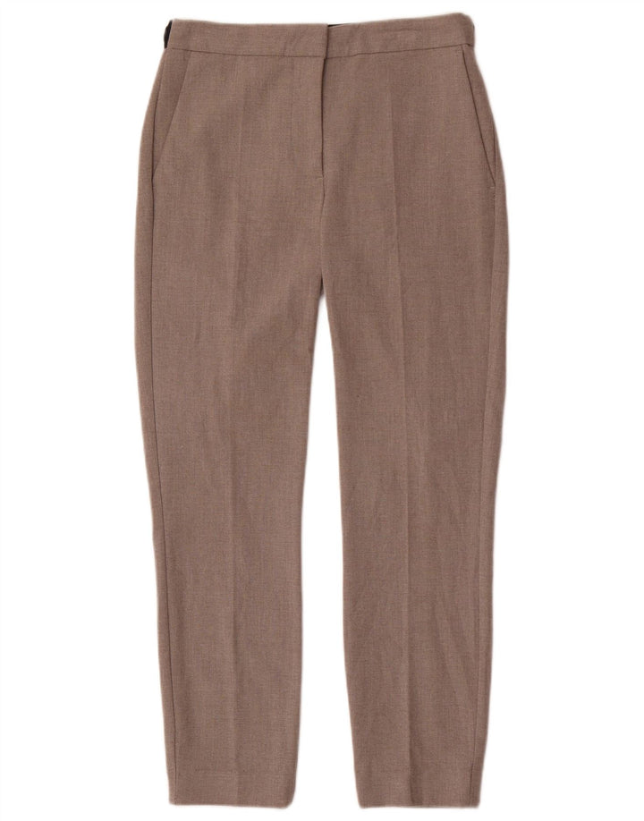 Zara Mujer Pantalón Chino Slim Small W28 L26 Poliéster Gris