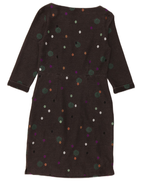 White Stuff Vestido tubo de manga 3/4 para mujer UK 40 Pequeño gris manchado