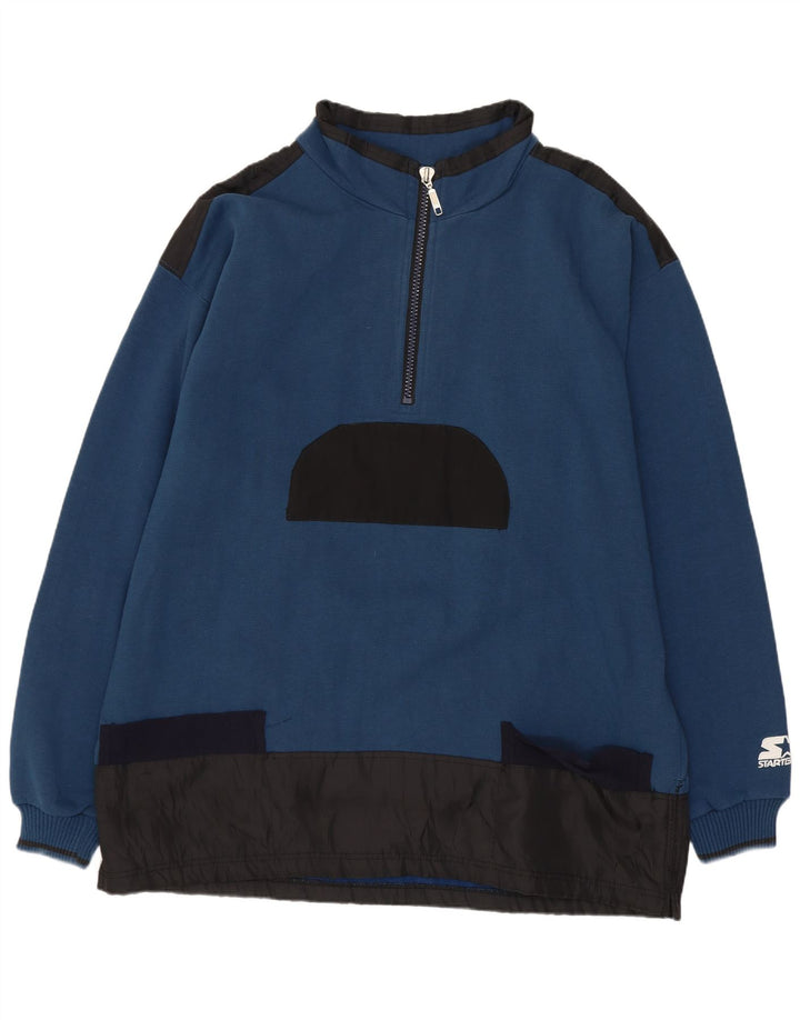 Starter Sudadera Hombre Con Cremallera Y Cuello Jersey XL Azul Colorblock Poliéster