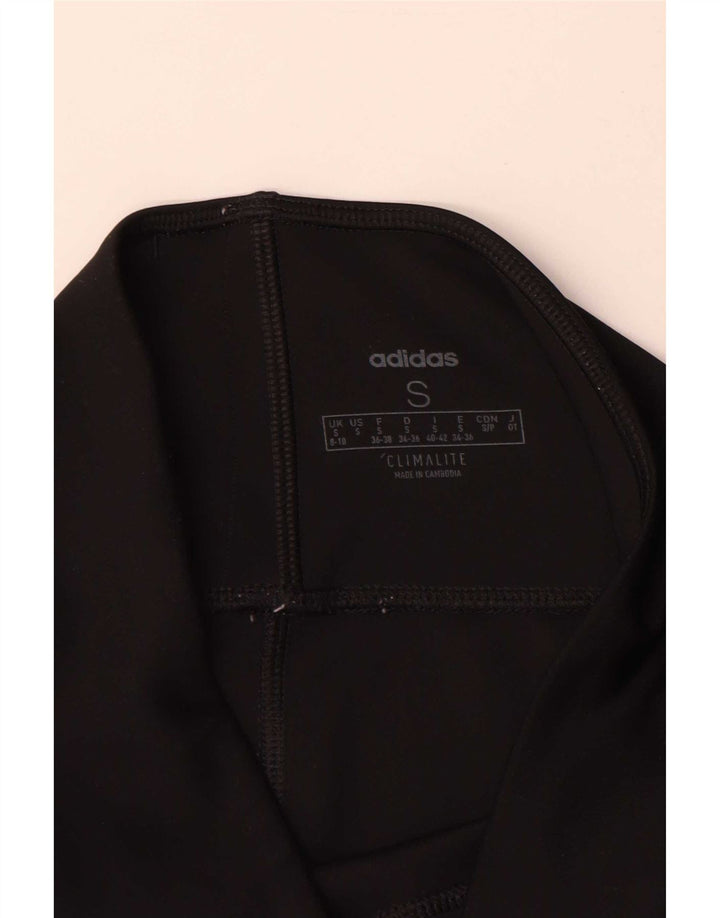 Adidas Leggings Climalite para mujer Reino Unido 8/10 Pequeño Negro Poliéster
