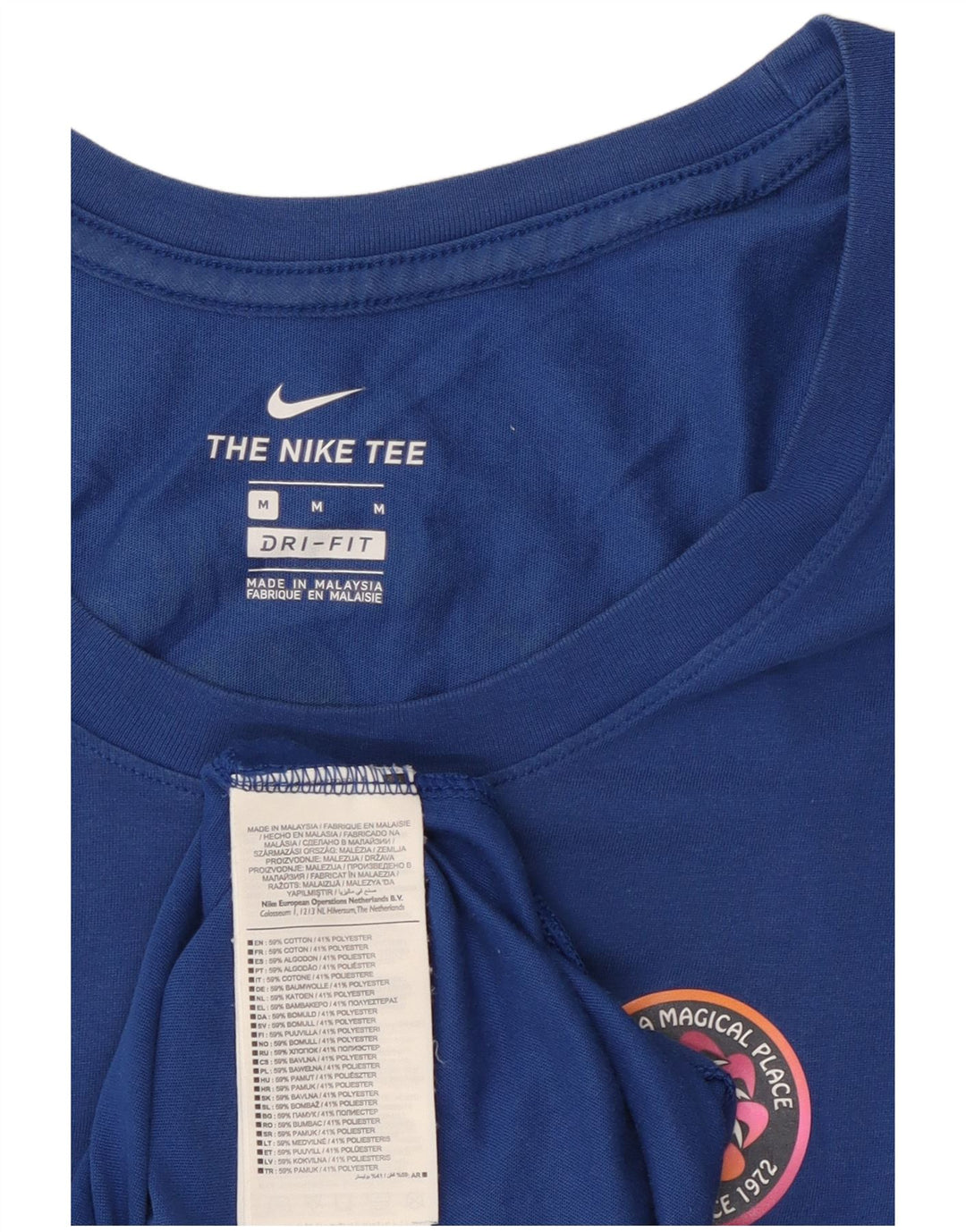Camiseta sin mangas con gráfico Nike de algodón azul medio para hombre