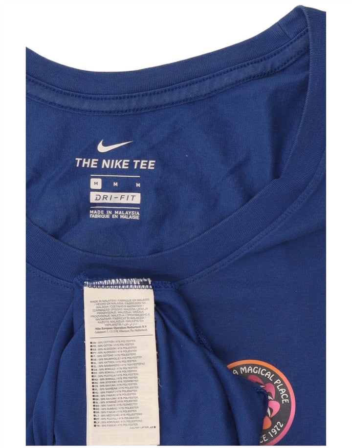 Camiseta sin mangas con gráfico Nike de algodón azul medio para hombre