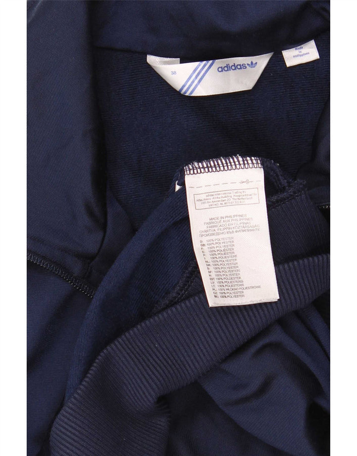 Adidas Chaqueta superior de chándal gráfico para mujer EU 38 Mediano Azul marino Poliéster