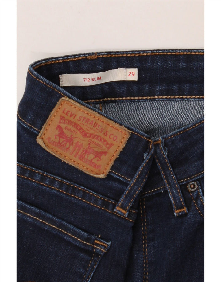 LEVI'S Mujer 712 Slim Jeans W29 L31 Algodón Azul Marino