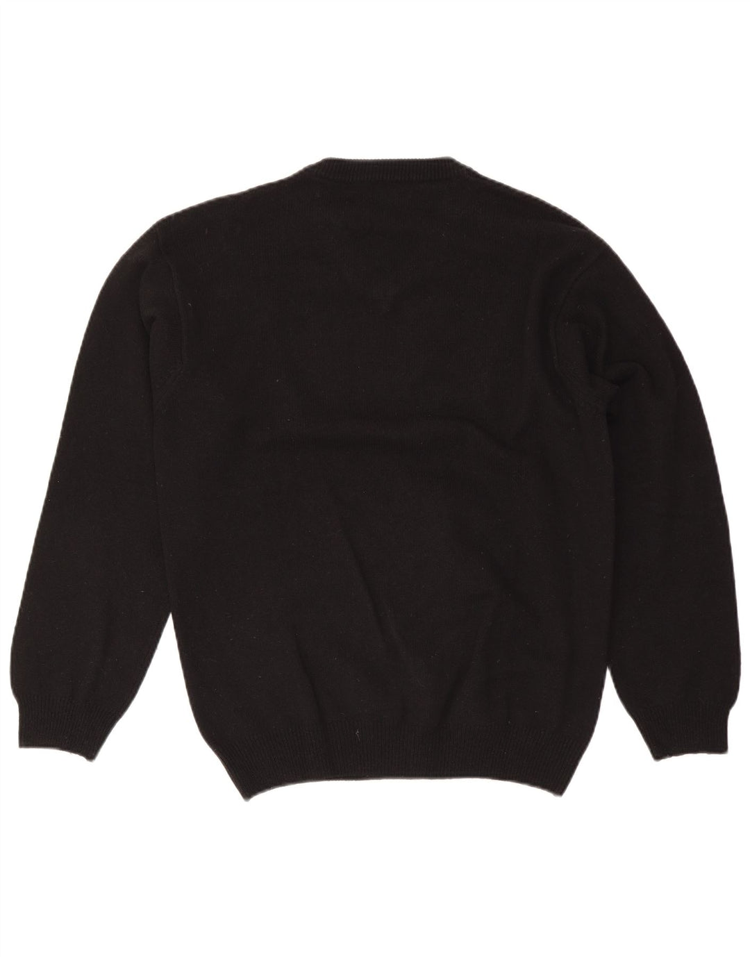 Marlboro Classics - Jersey con cuello en V para hombre, lana negra mediana