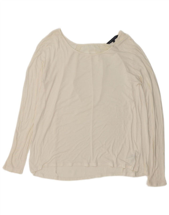 FRENCH CONNECTION Blusa extragrande para mujer UK 40 Mediano Blanco roto