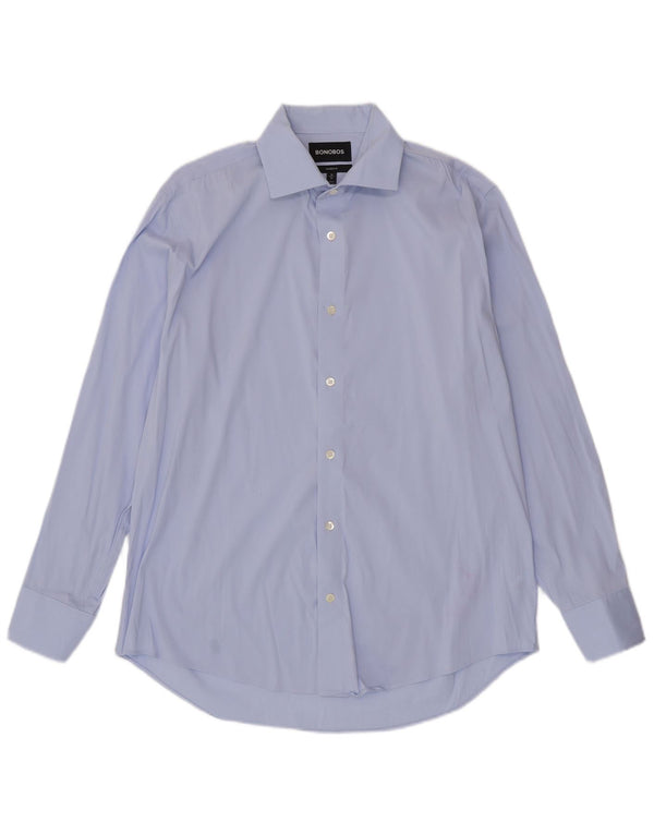 BONOBOS Camisa a medida para hombre Talla 16 Algodón azul grande