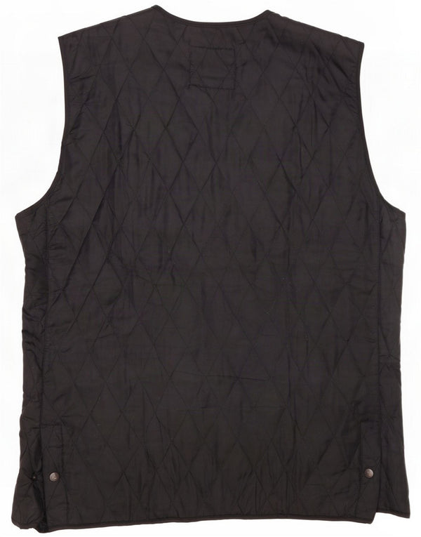 Chaleco acolchado Fiorucci para hombre UK 42 XL Nylon negro