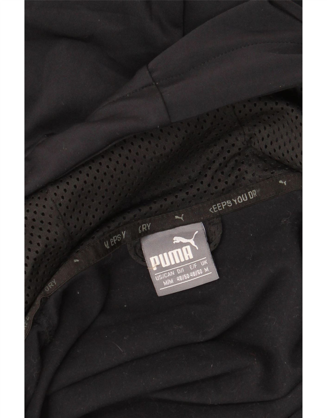 PUMA Sudadera con capucha y cremallera para hombre, talla mediana, negra