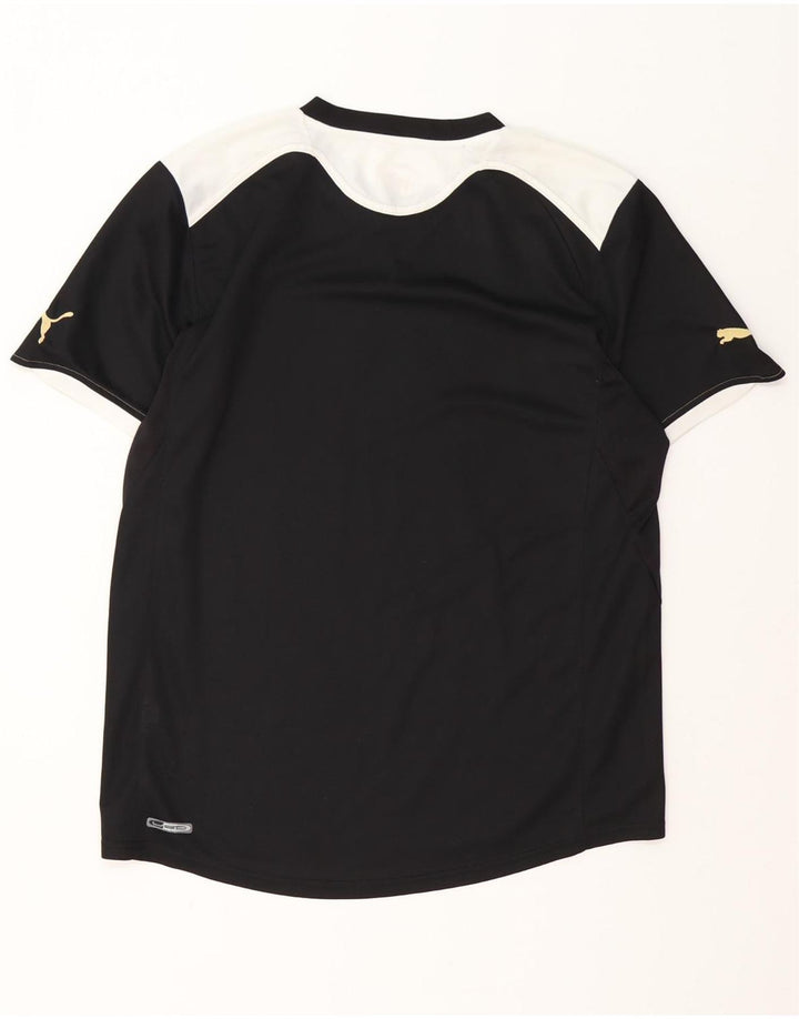 Puma Camiseta para hombre Top Large Negro Colorblock Poliéster