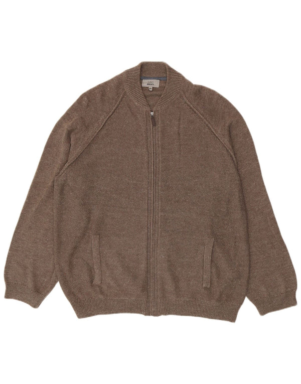 Marks & Spencer - Cárdigan de ajuste regular para hombre, talla 2XL, algodón marrón