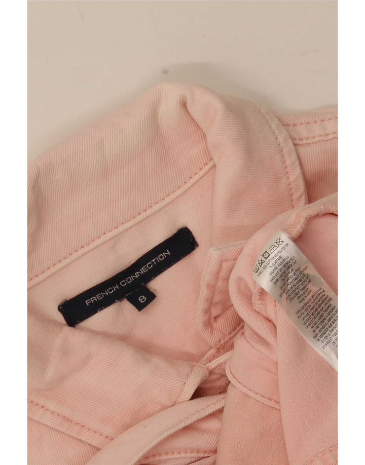 French Connection Chaqueta vaquera para mujer UK 8 Small Algodón rosa