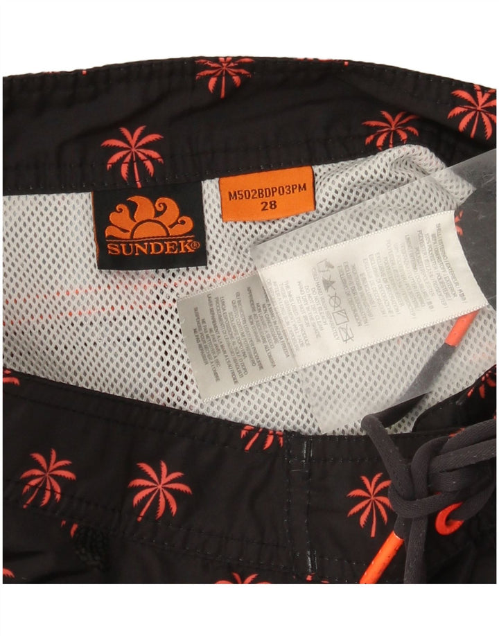 Bañador Sundek Hombre Poliéster Floral Negro Mediano