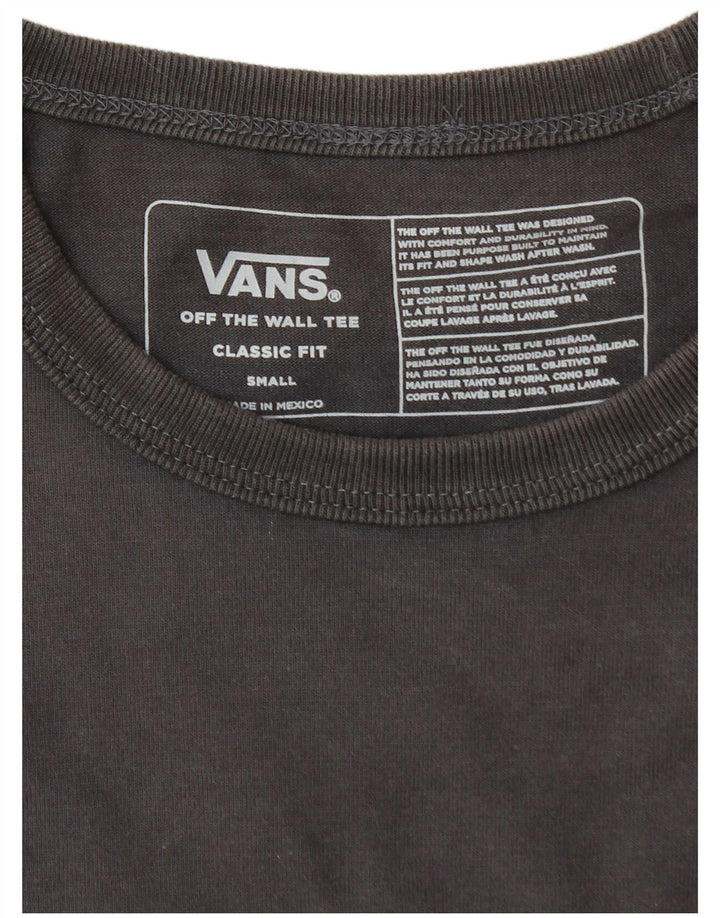 VANS Camiseta gráfica de ajuste clásico para hombre Top Small Grey Cotton