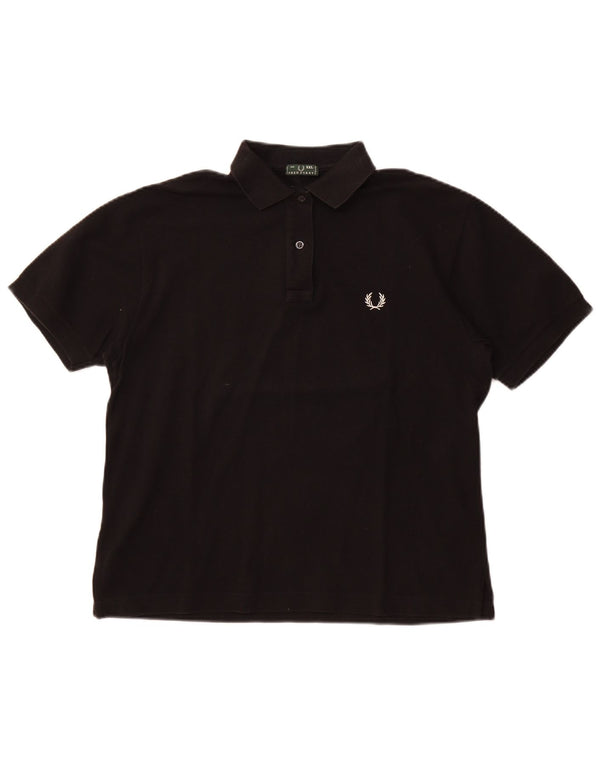 Fred Perry Polo para mujer UK 20 2XL Algodón negro