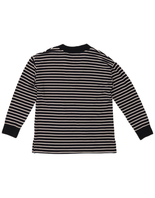 Tommy Hilfiger Womens Top Long Sleeve UK 10 Small Navy Blue Striped