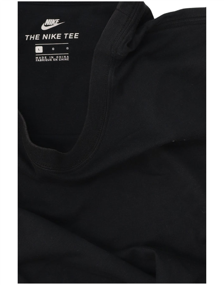 NIKE Camiseta gráfica para hombre, talla grande, color negro