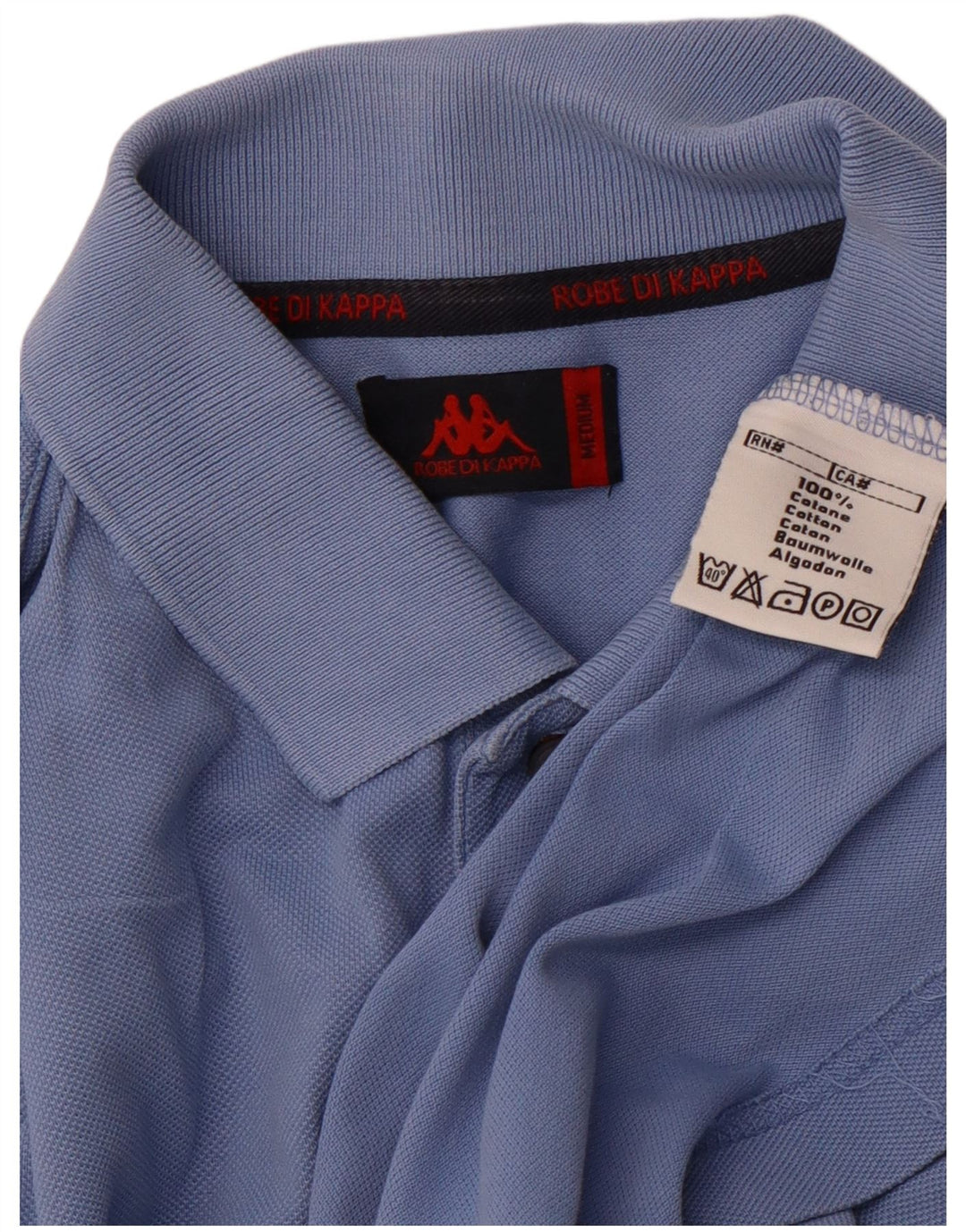 KAPPA Polo Hombre Algodón Azul Medio