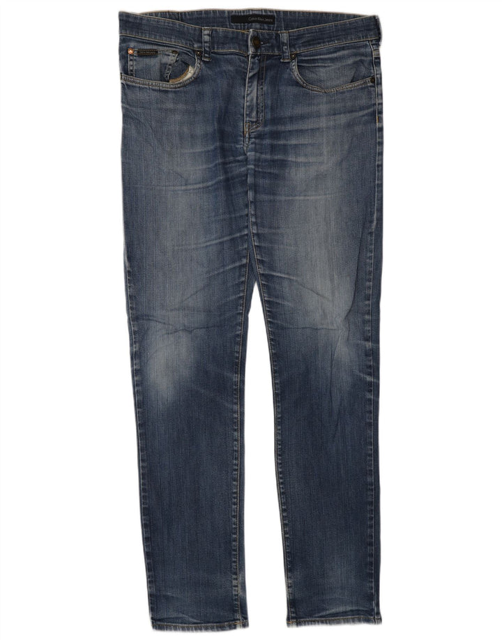 Calvin Klein Jeans ajustados para hombre W34 L34 Algodón azul