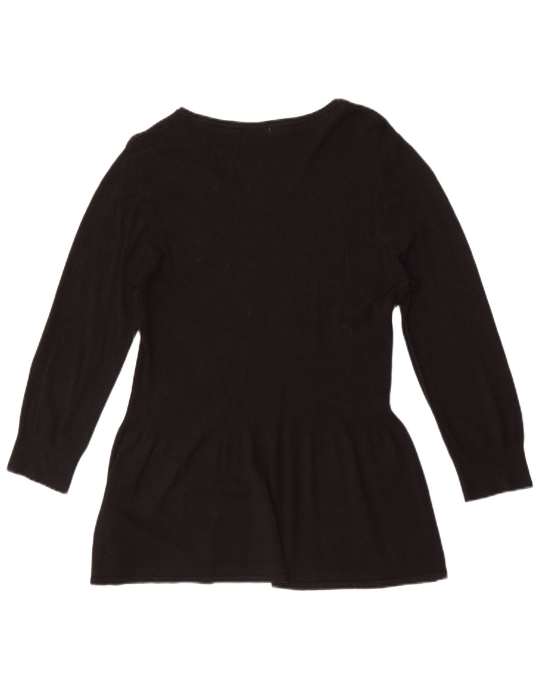 Marks & Spencer Top tipo túnica de manga 3/4 para mujer UK 44 Viscosa negra mediana