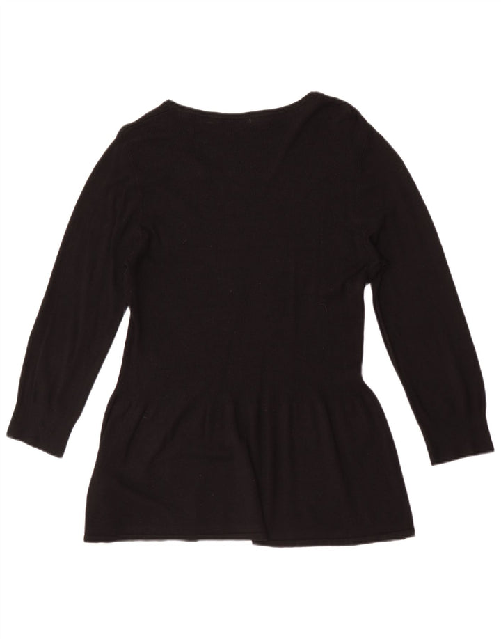 Marks & Spencer Top tipo túnica de manga 3/4 para mujer UK 44 Viscosa negra mediana