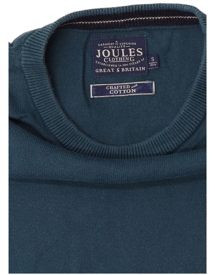 Jersey Joules Hombre con cuello barco y jersey de algodón azul pequeño