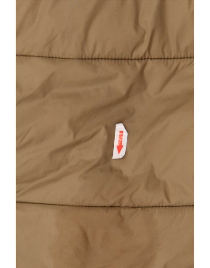 Zara Mujer Chaqueta Acolchada Con Capucha ES 39 2XL Poliéster Beige